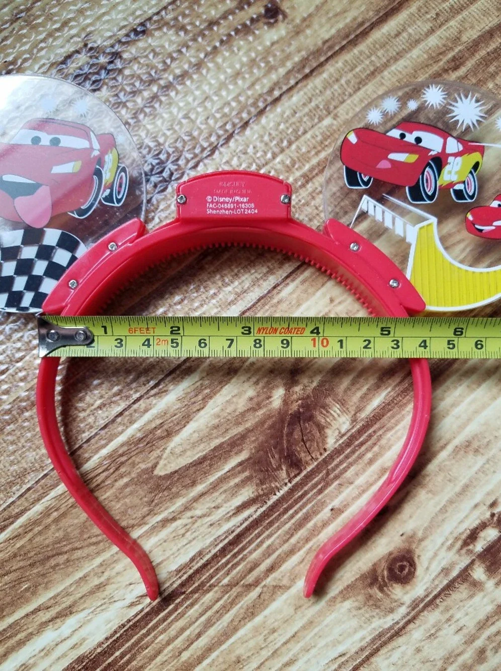 Disney Parks Cars Land Lightning McQueen Light Up Mickey Ears Headband DCA - Picture 8 of 8